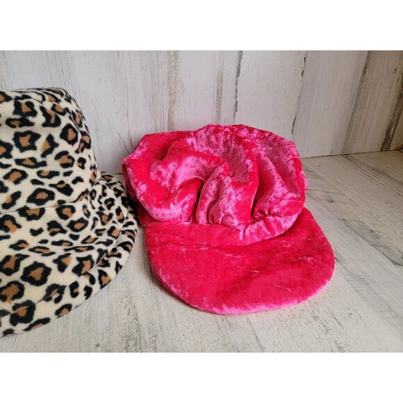 Plush cheetah hat costume Halloween set bop pop pink accessory - Picture 3 of 9